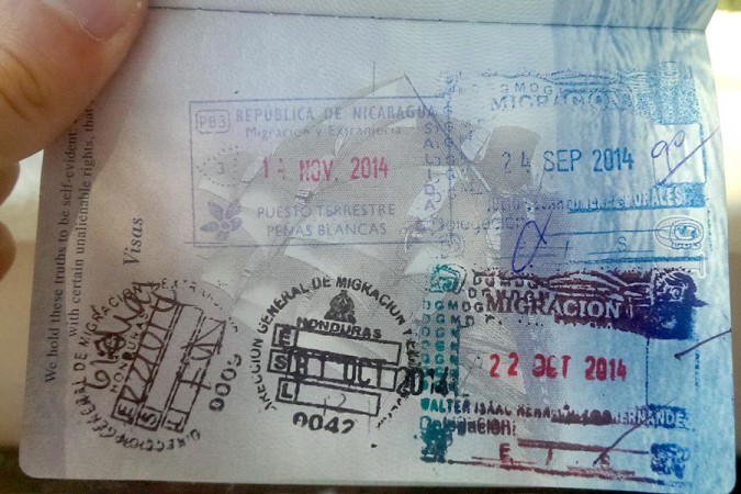 Central America Passport Stamps