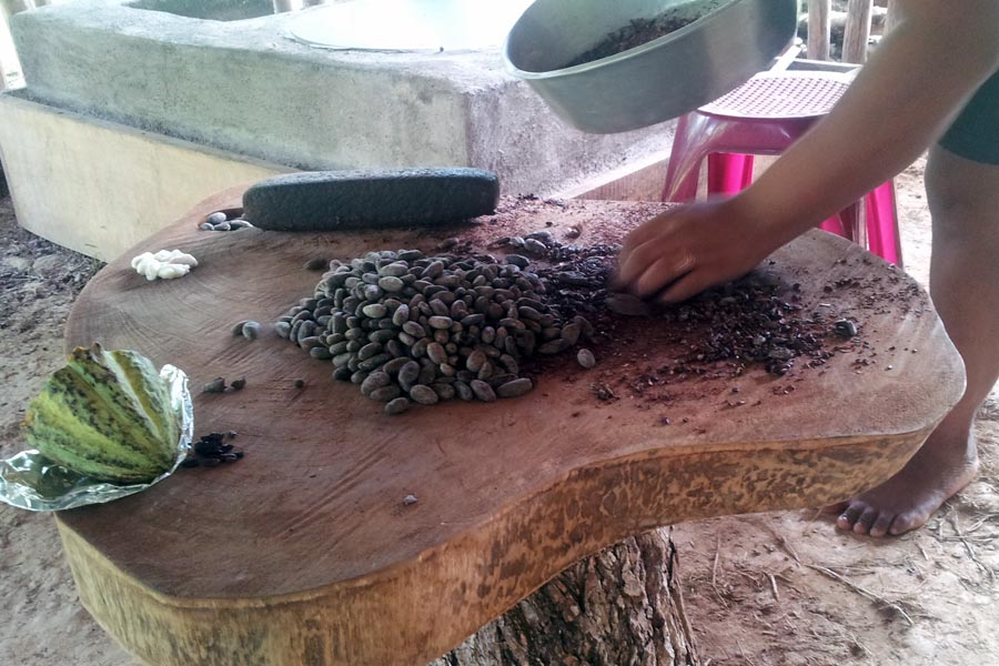 Making chocolate from cocoa beans