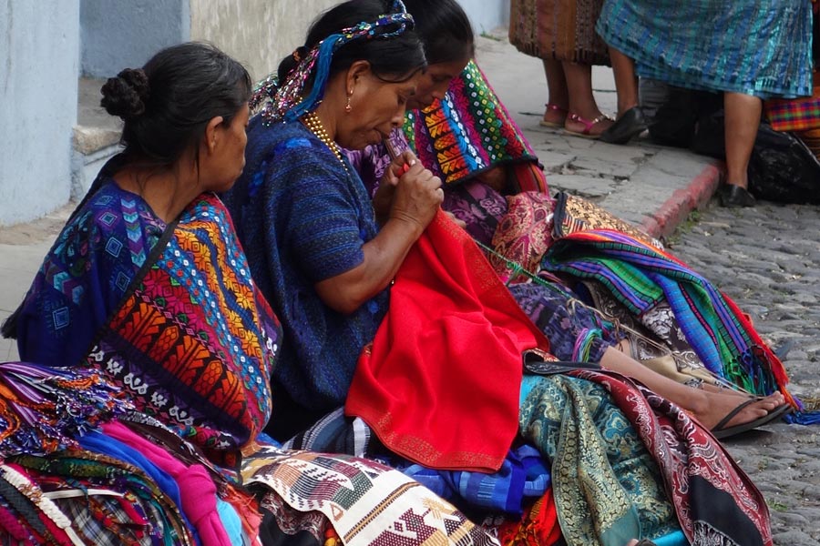 Wanita Guatemala di Chichicastenango di Guatemala