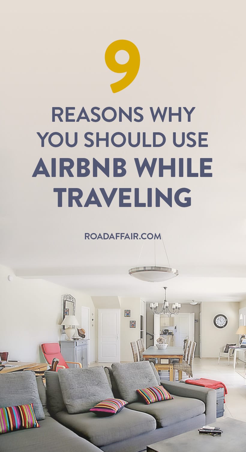 Airbnb while traveling Pinterest pin