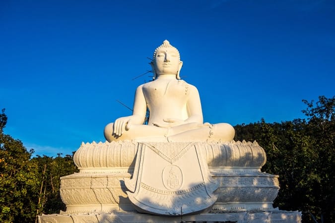 White Buddha Statue in Pai Thailand