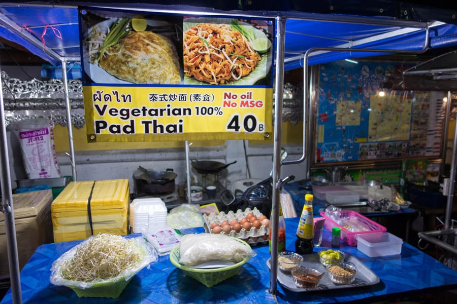 Gluten Free Pad Thai Stall in Pai, Thailand