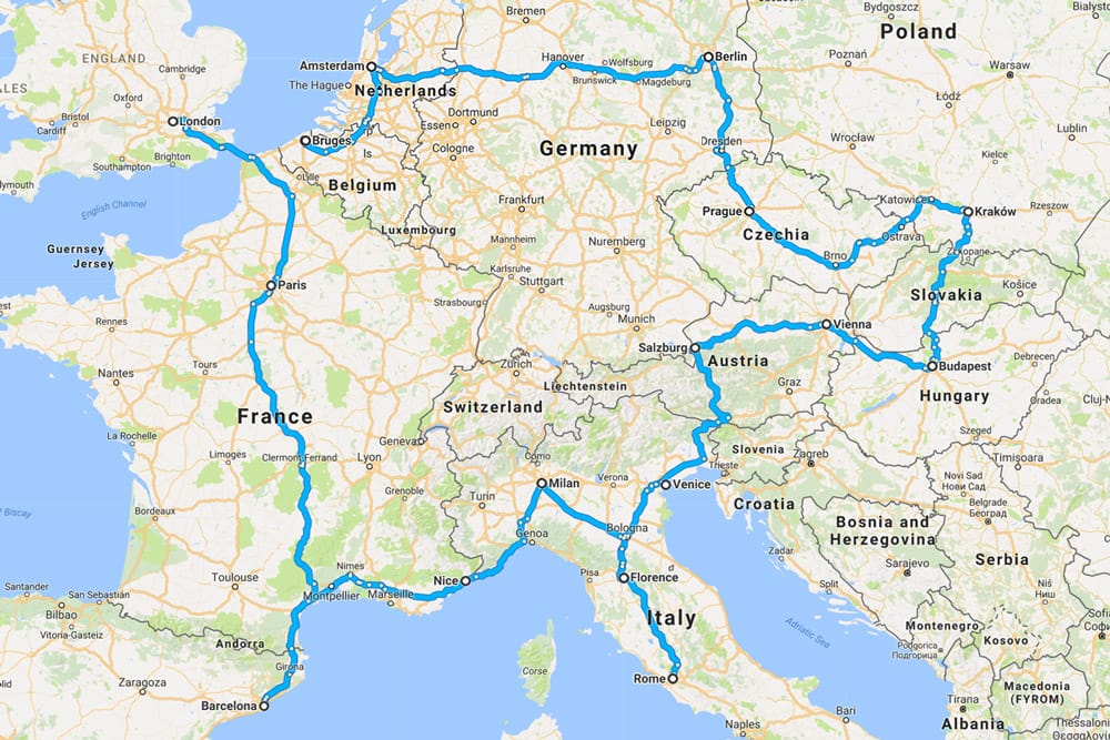 One Month Europe Itinerary