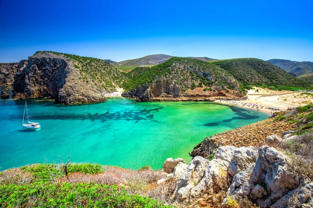 Cala Domestica beach, Sardinia, Italy.
