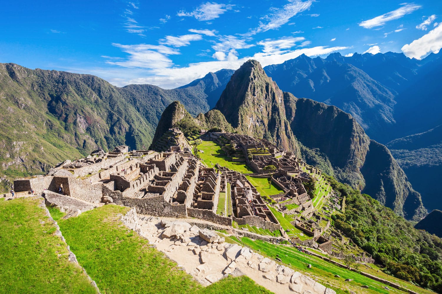 Pemandangan Kota Inka yang Hilang di Machu Picchu dekat Cusco, Peru