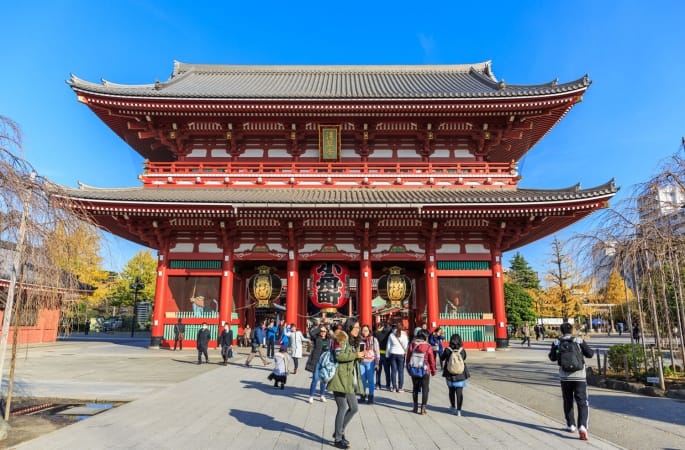 The Senso-ji Buddhist Temple in Japan