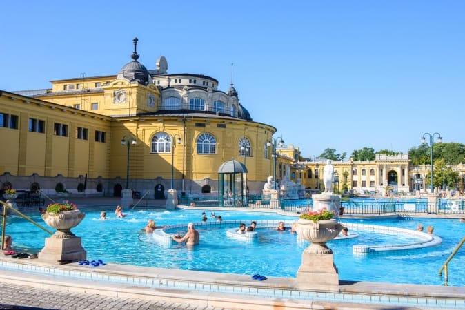 View of the Szechenyi Medicinal Bath in Budapest
