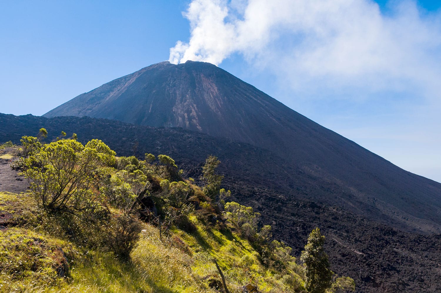Volcano Pacaya in Guatemala, Central America.
