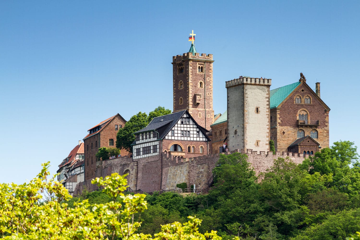 View of the famous Wartburg - a world heritage site, Thuringia, Germany