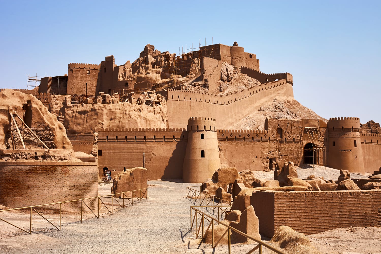 Ancient ruins islamic iranian citadel in Bam, Iran