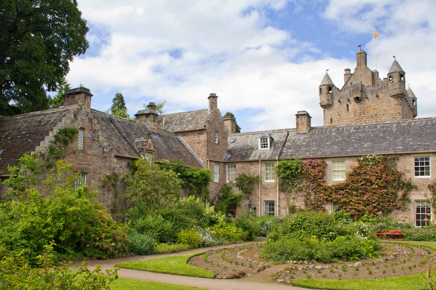 Cawdor Castle and gardens near Inverness, Scotland.