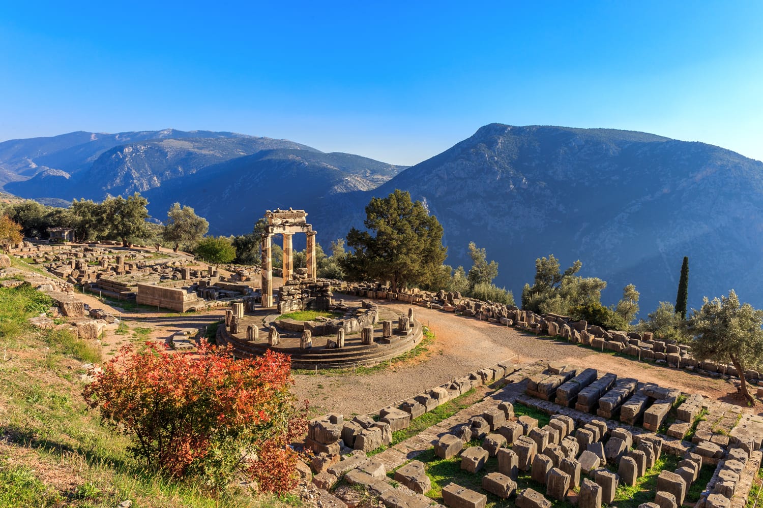 Ancient Ruins at Delphi in Greece