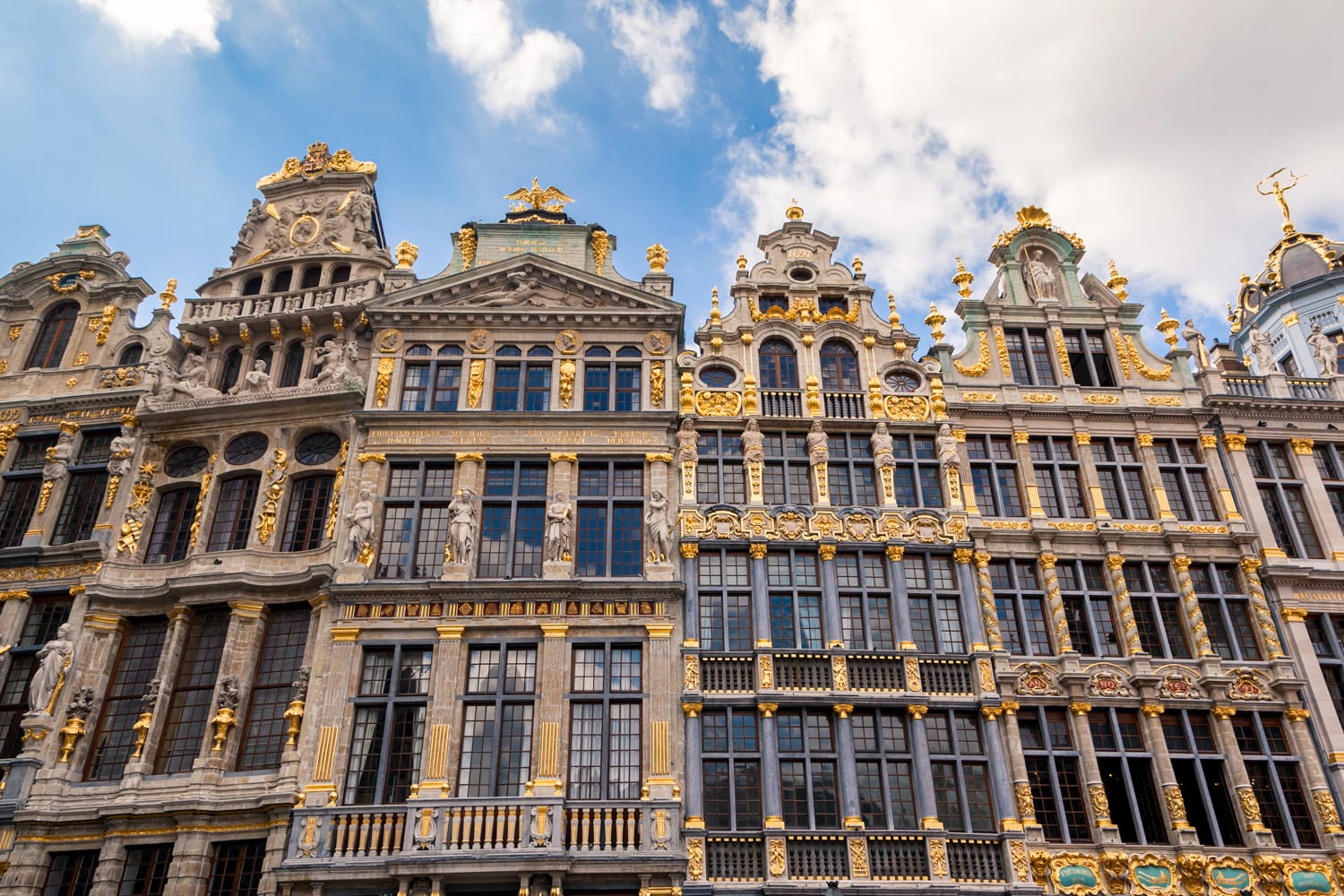 Buildings at the Grand place central square, old town of Brussels, Belgium