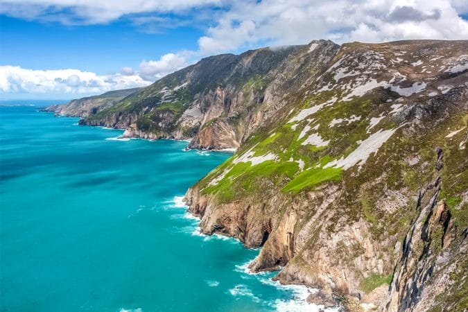 Ireland's tallest sea cliffs called Slieve League in County Donegal