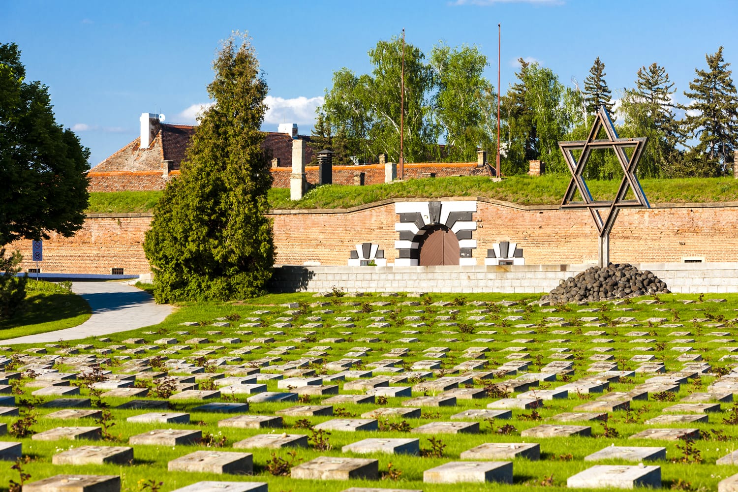 Small Fortress Theresienstadt with cemetery, Terezin, Czech Republic