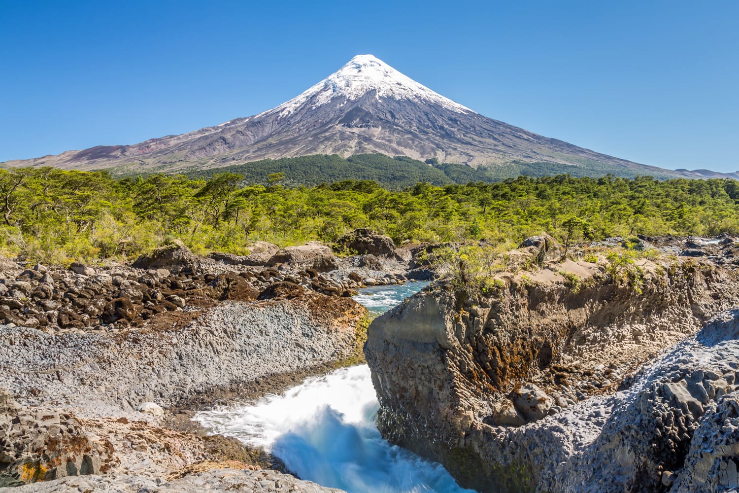 Volcano Osorno at Vicente Perez Rosales National Park in Chile