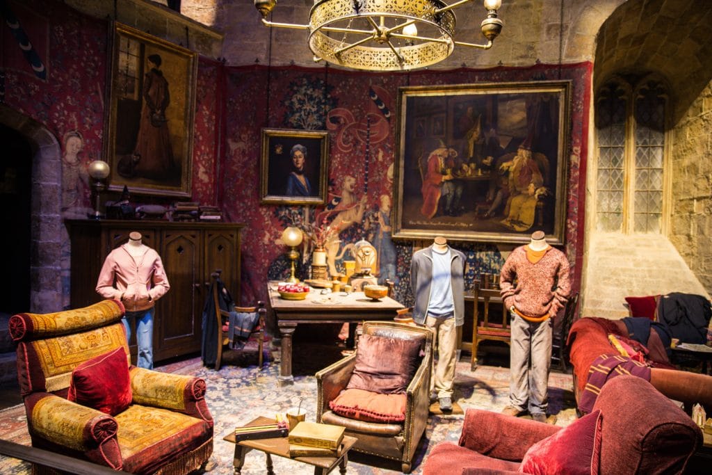At the common room of Gryffindor, at The Making of Harry Potter, WB Studio