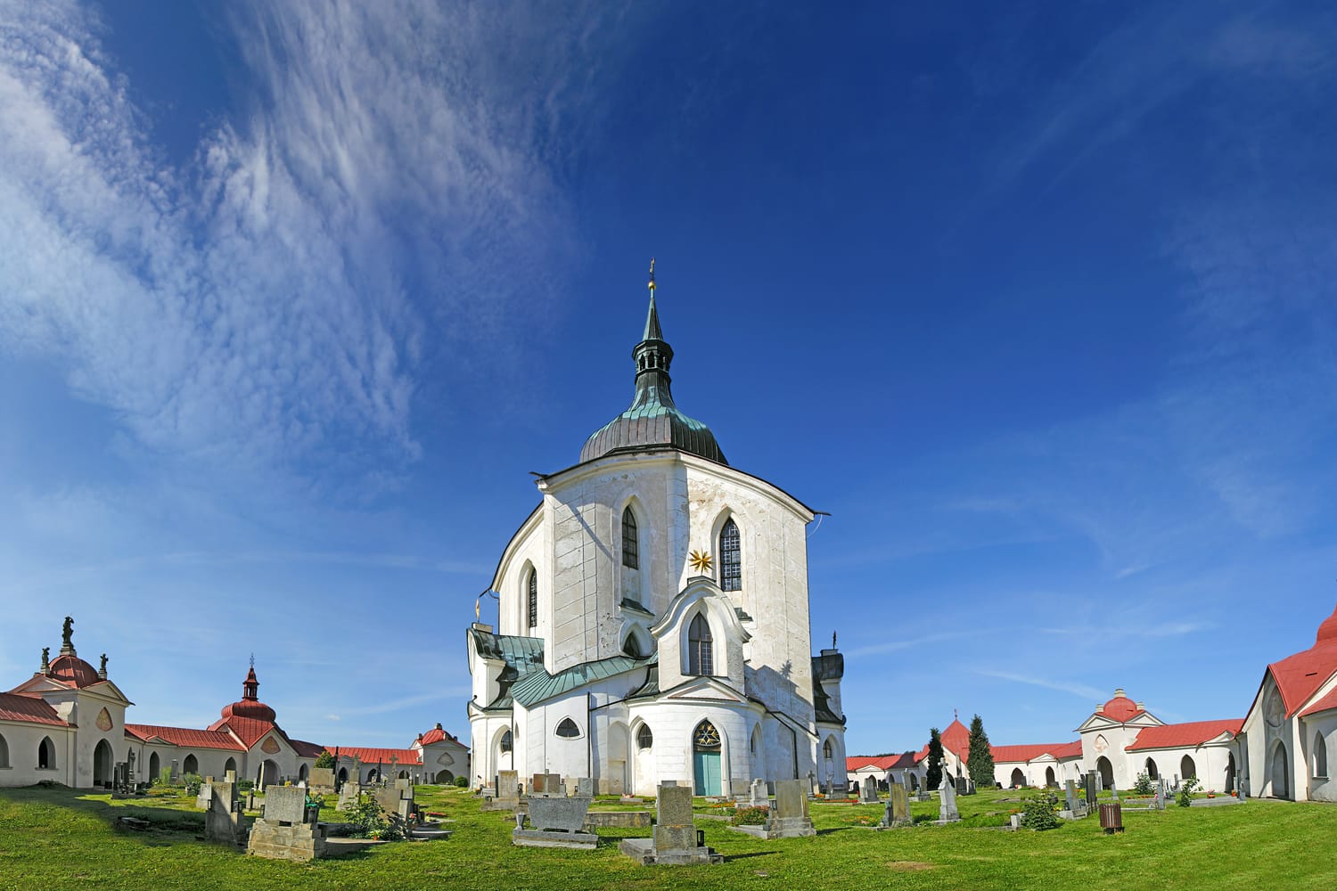 The Pilgrim Church of St. John of Nepomuk on Zelena Hora (Green Mountain) near Zdar nad Sazavou, Czech Republic, World Heritage Site by UNESCO
