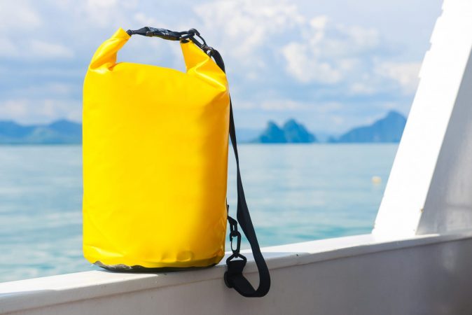 yellow waterproof dry bag for travel