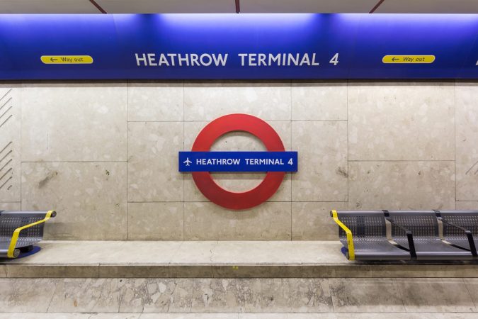 Heathrow Terminal 4 Underground Station in London