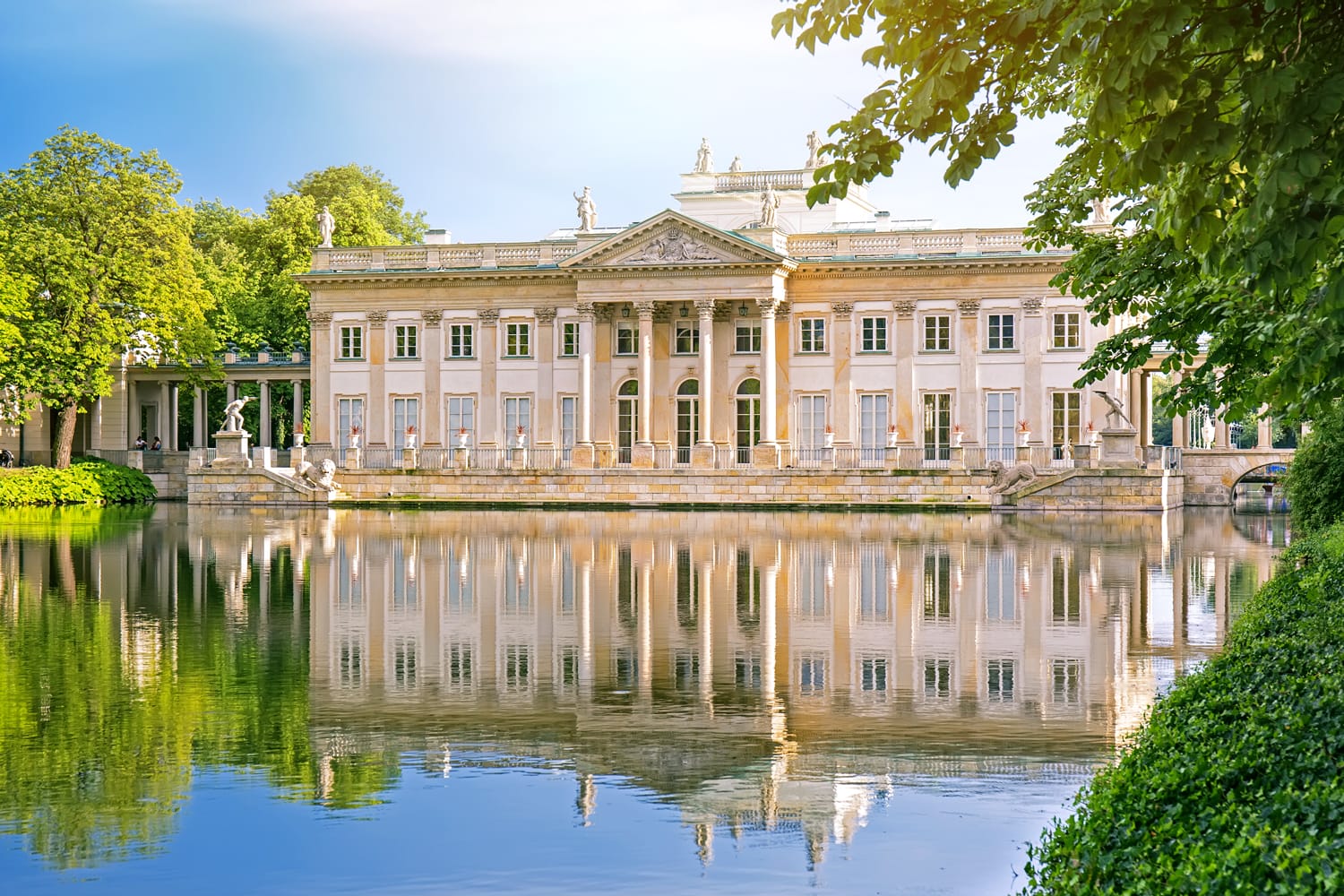 Lazienki royal palace in Warsaw, Poland