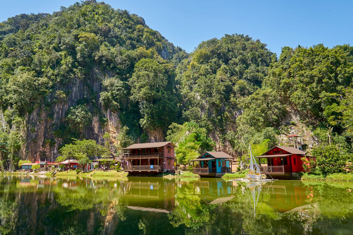 Wooden house at Ipoh Lake, Perak, Malaysia
