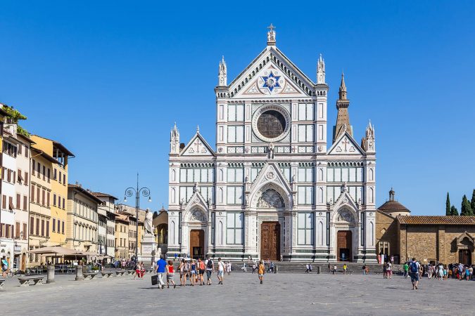 Santa Croce church in Florence in (Firenze), Tuscany, Italy