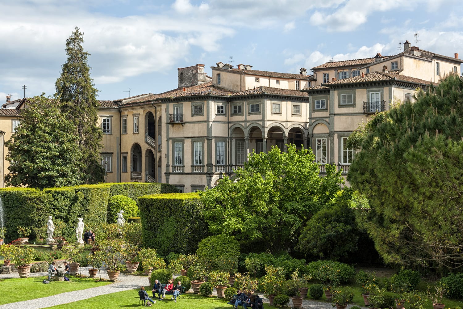Garden of Palazzo Pfanner, Lucca, Tuscany, Italy