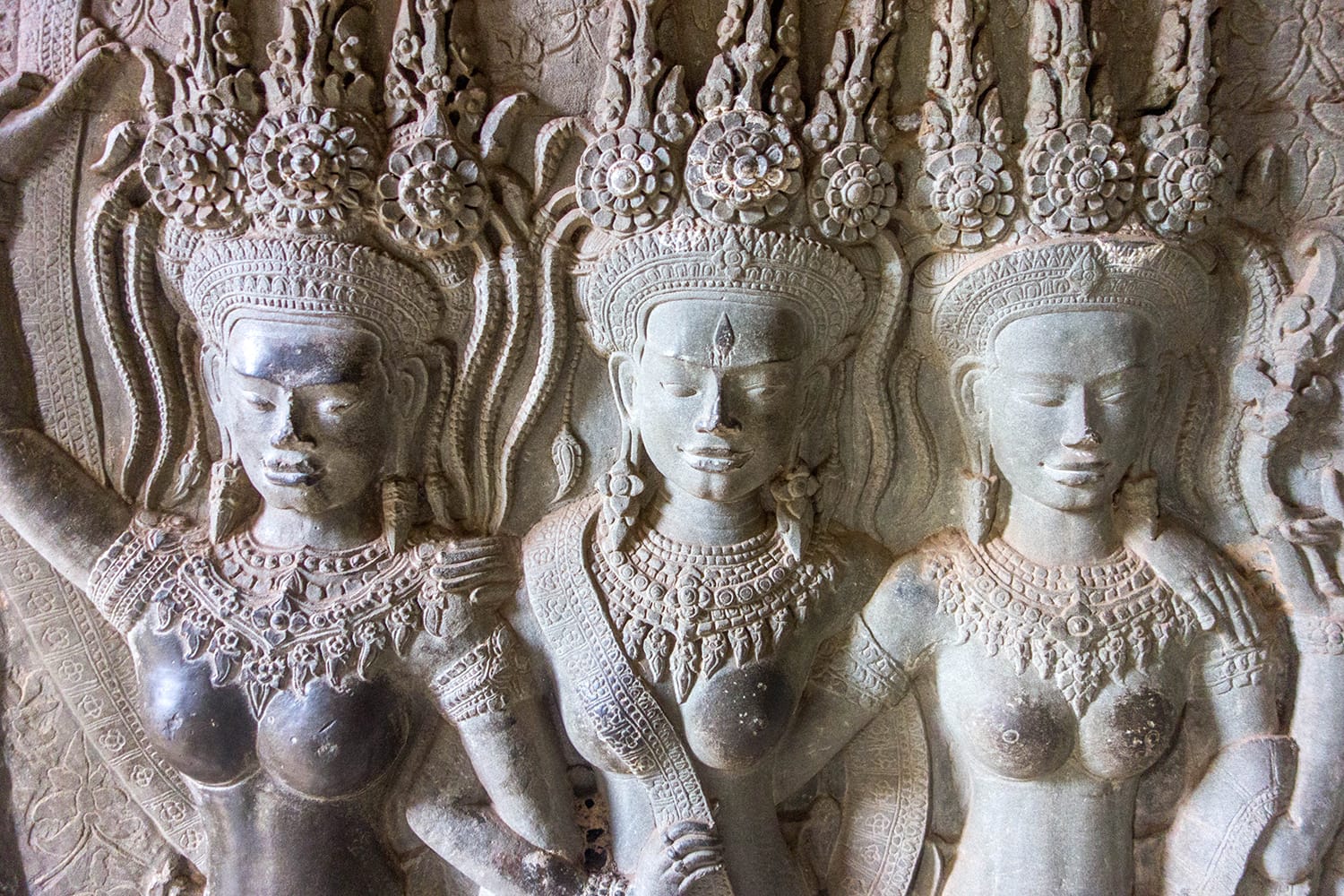 Relief at Angkor Wat in Cambodia