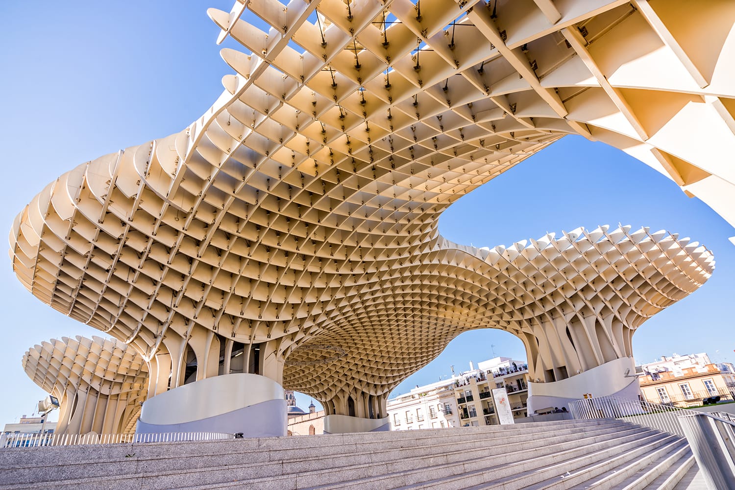 Metropol Parasol, modern architecture on Plaza de la Encarnacion in Seville, Spain