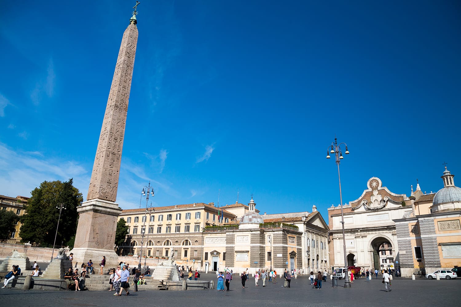 The Piazza del Popolo in Rome, Italy