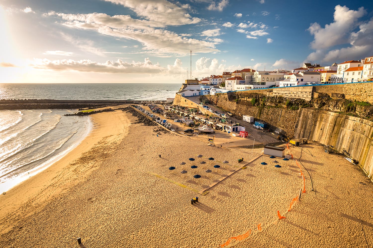 The popular beach town Ericeira, Portugal