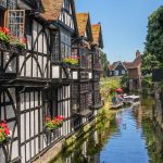 Looking on to the River Stour in Canterbury, Kent