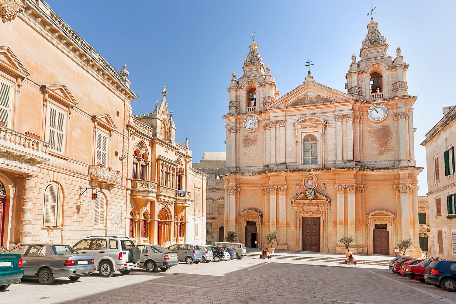 The St. Paul's Cathedral in Malta's old capital Mdina.