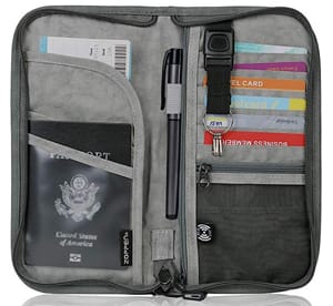 Zoppen RFID Travel Passport Wallet & Documents Organizer 
