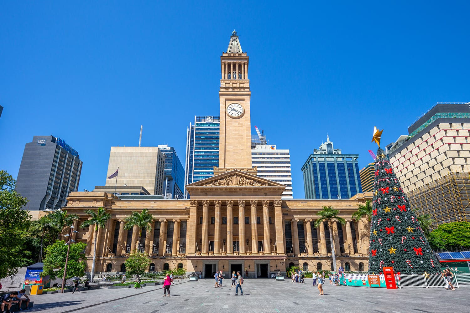 Brisbane City Hall, the seat of the Brisbane City Council, located at King George Square