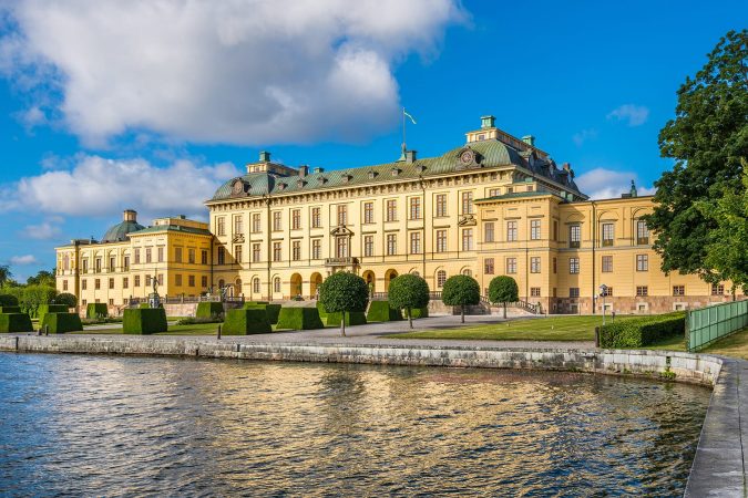 View over Drottningholm palace in Stockholm, Sweden