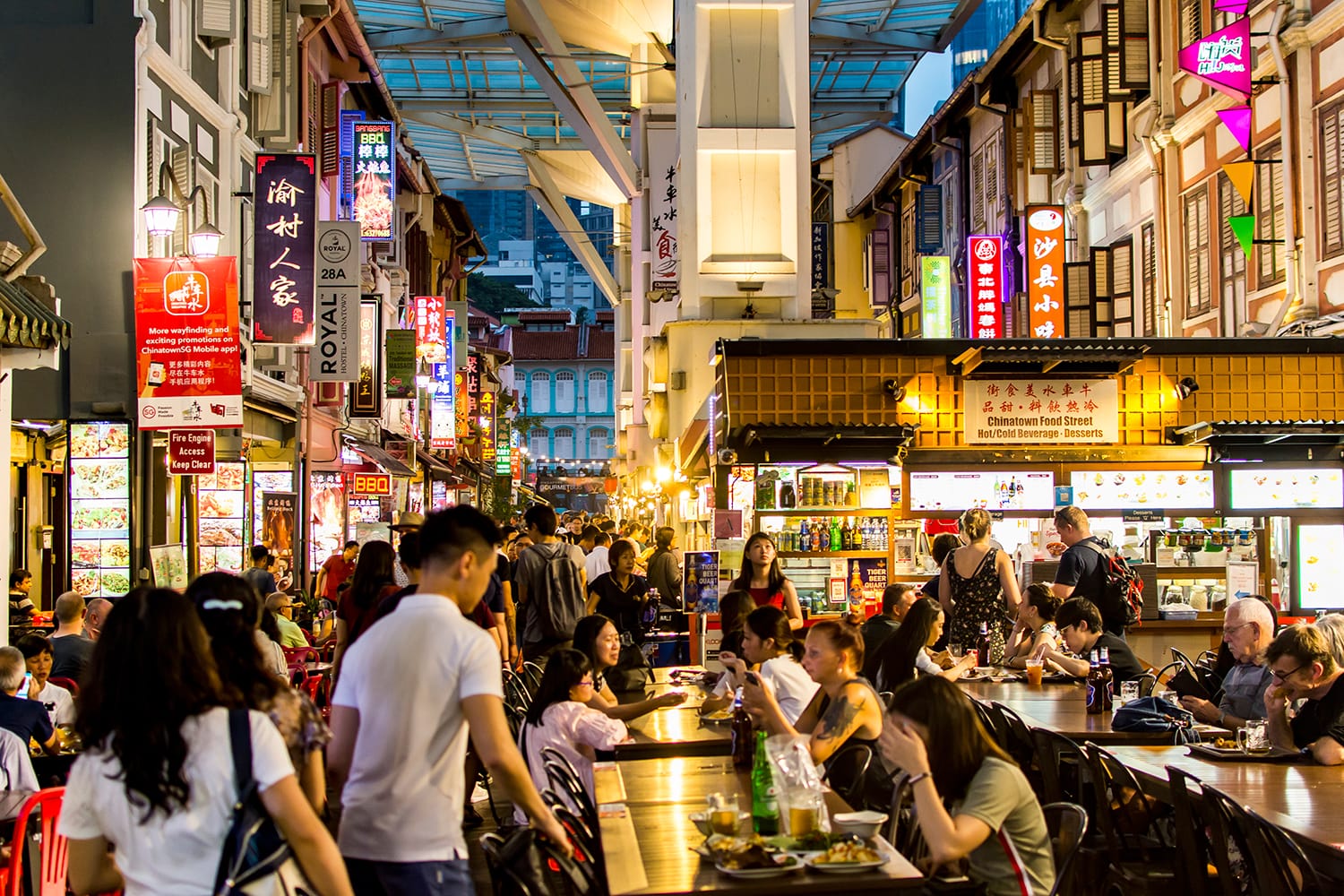 Chinatown food street (CFS) in Singapore