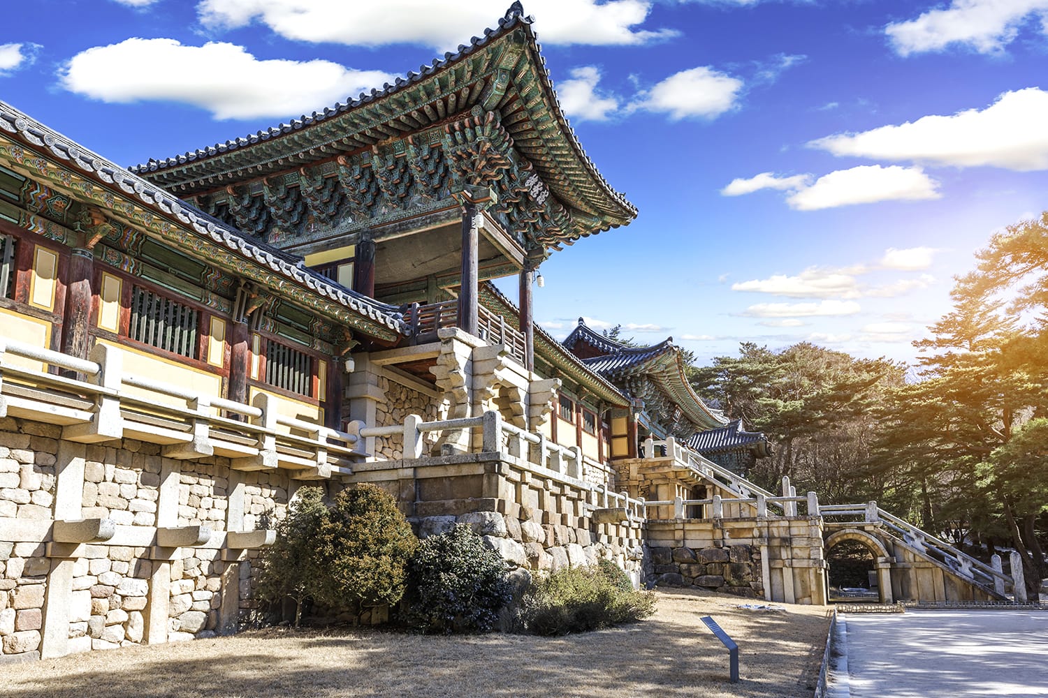 Bulguksa Temple is one of the most famous Buddhist temples in all of South Korea and a UNESCO World Heritage Site.