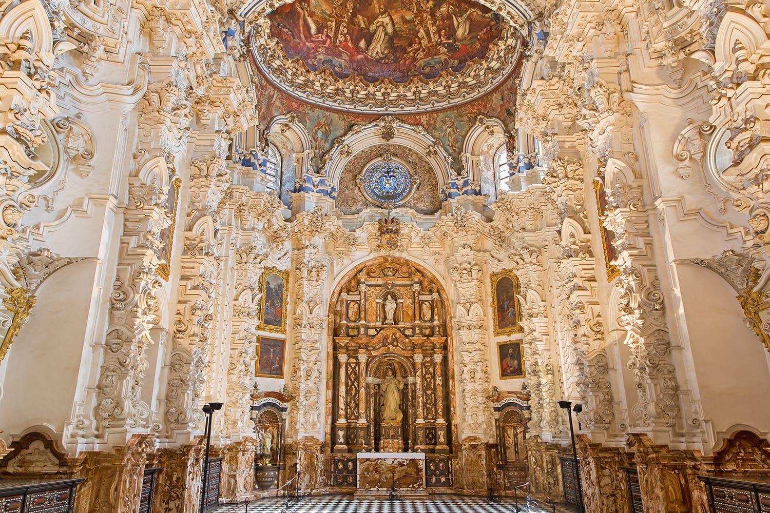 The baroque sacristy in church Monasterio de la Cartuja, Granada, Spain