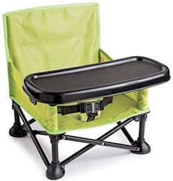 2 Oversized Removable Tray with Cup Holder for 6-36 Months Baby Park Manlisa Travel Booster Seat & Activity Chair Folding Portable High Chair for Eating Dining Black Camping Beach or Grandma Use 