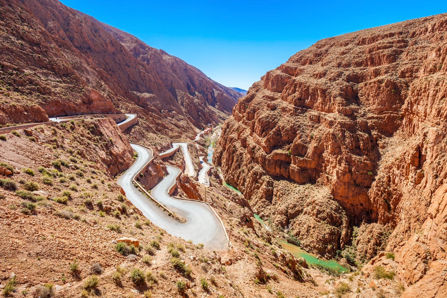 Dades Gorge adalah ngarai Sungai Dades di Pegunungan Atlas di Maroko