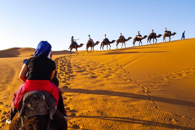 Sahara desert in Merzouga Morocco.