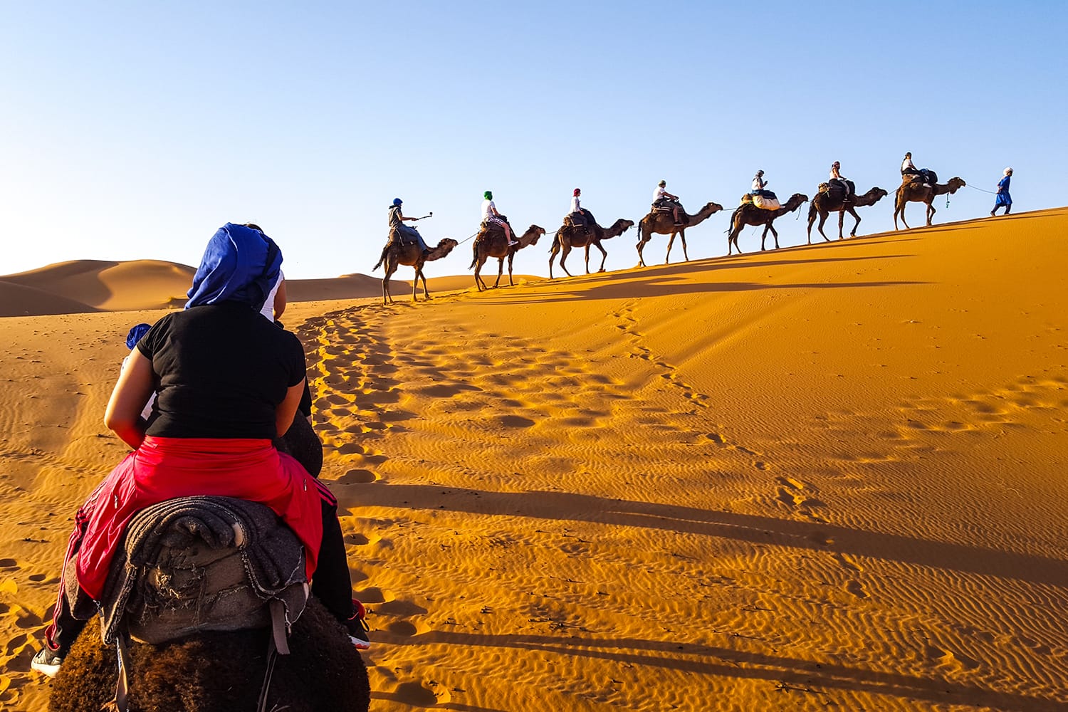 Gurun Sahara di Merzouga, Maroko.