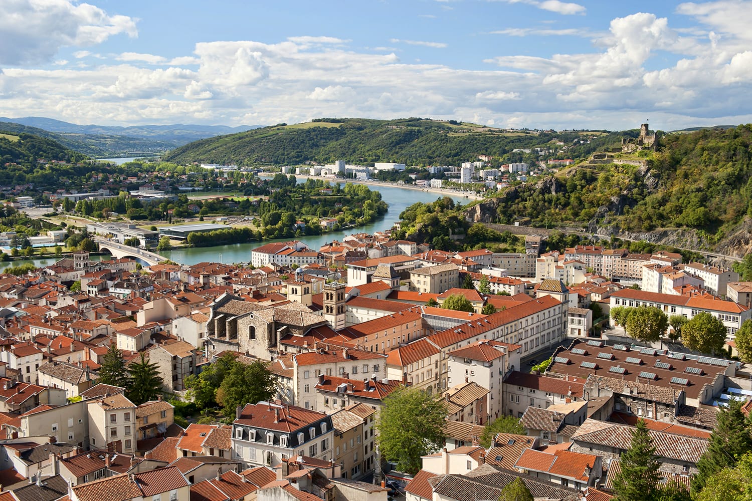 Aerial View of Vienne, France