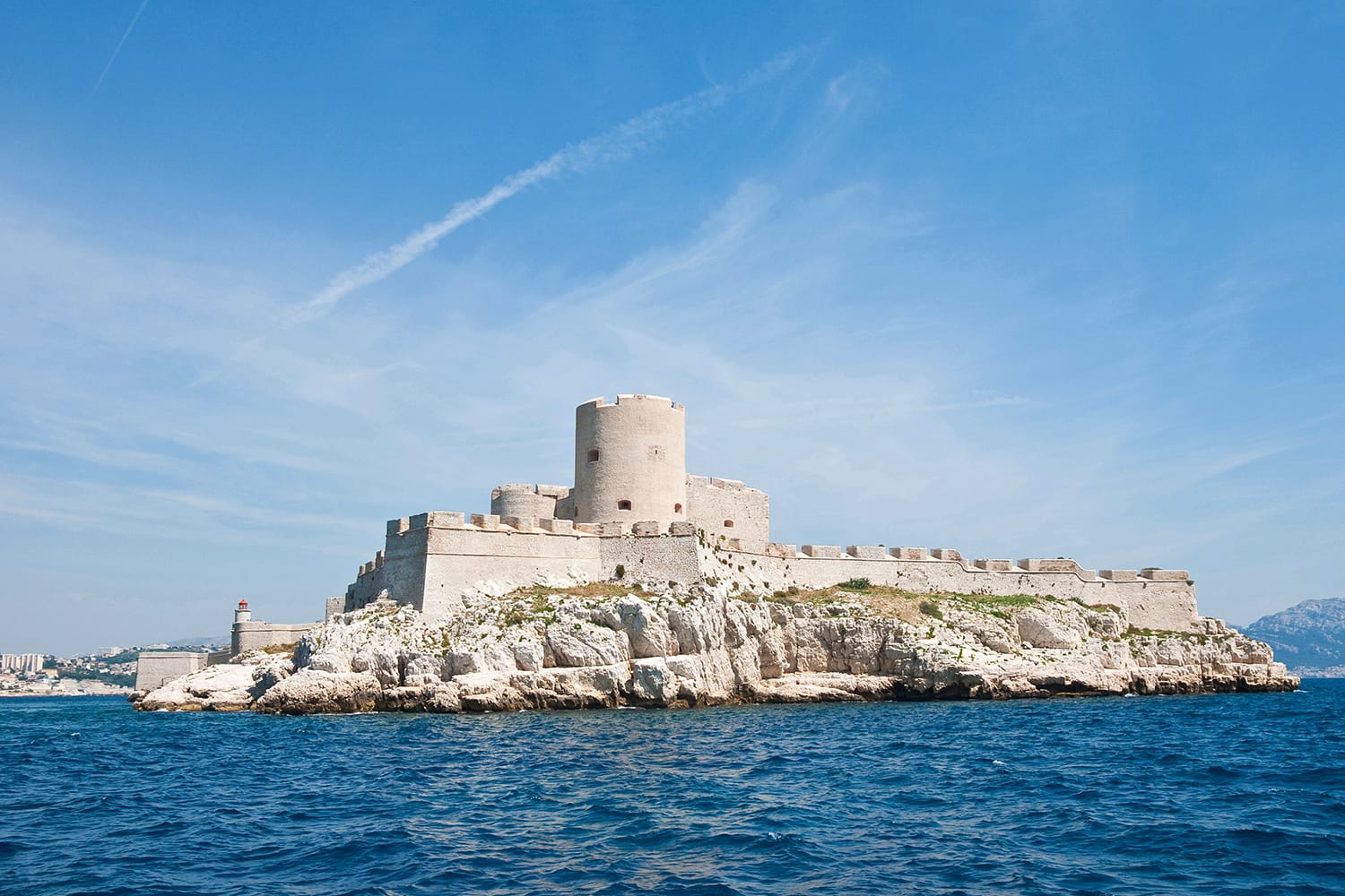 Chateau d'If, famous prison mentioned in Dumas Monte Cristo novel, Marseille, France