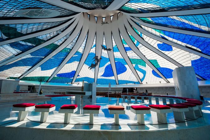 Inside the Church and Cathedral of Brasilia, Brazil