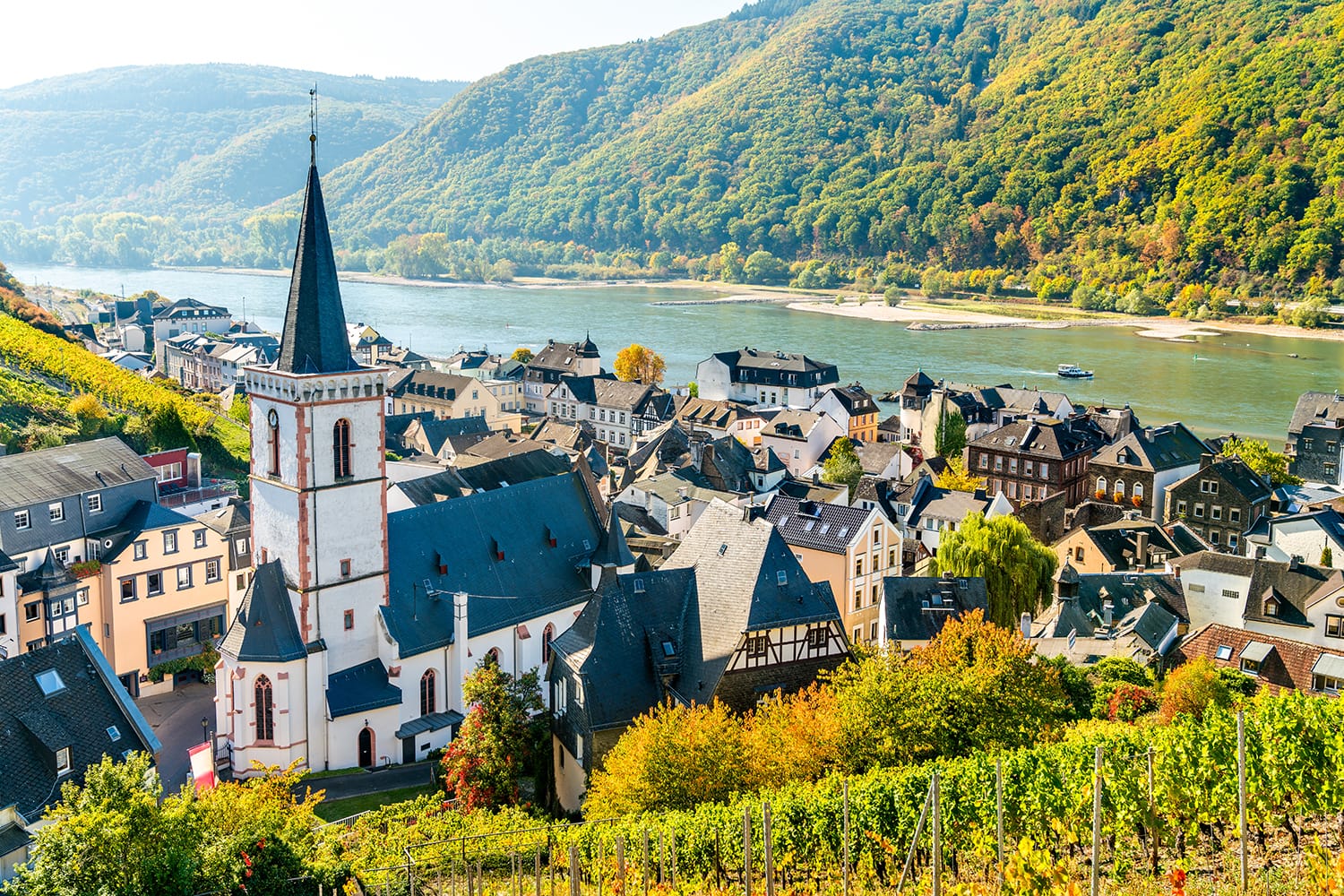 Hony Cross Church in Assmannshausen - the Rhine Valley, Germany