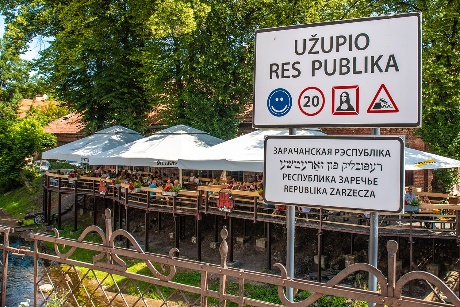 Uzupis Republic sign in Vilnius, Lithuania