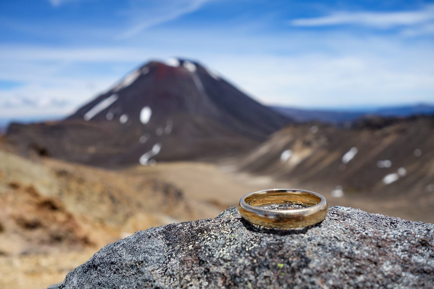Ring from Lord of the Rings in Tongariro National Park, New Zealand